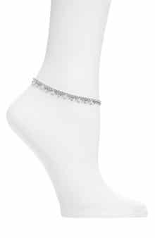 Double Layer CZ & Faux Pearl Anklet