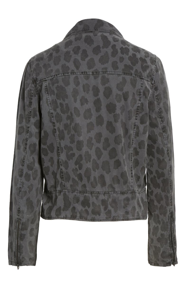 BLANKNYC Leopard Print Moto Jacket, Alternate, color, 