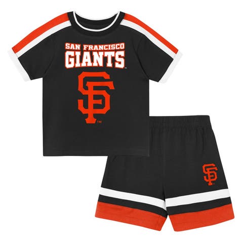 Toddler Outerstuff Black San Francisco Giants Ground Ball T-Shirt & Shorts Set