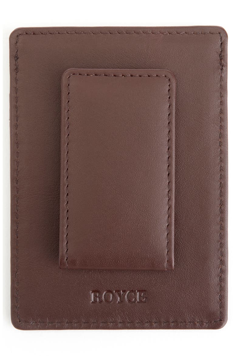 Magnetic Money Clip Card Case, Alternate, color, BROWN