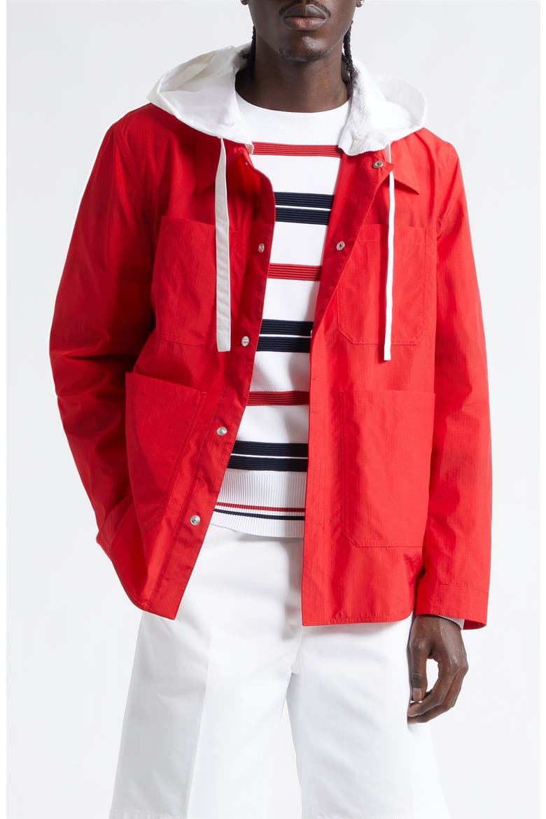 Utility Jacket with Removable Hood, Main, color, RED