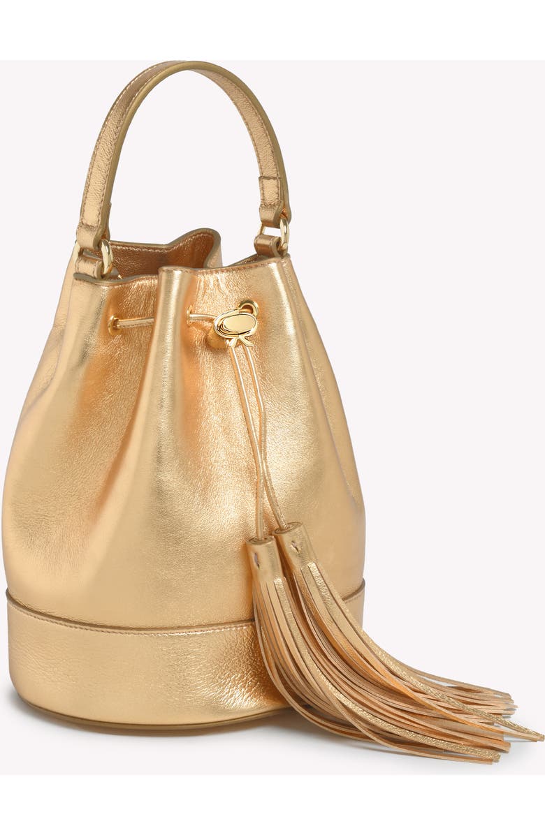 Gianvito Rossi Sienna Crossbody bag, Alternate, color, Gold Leather