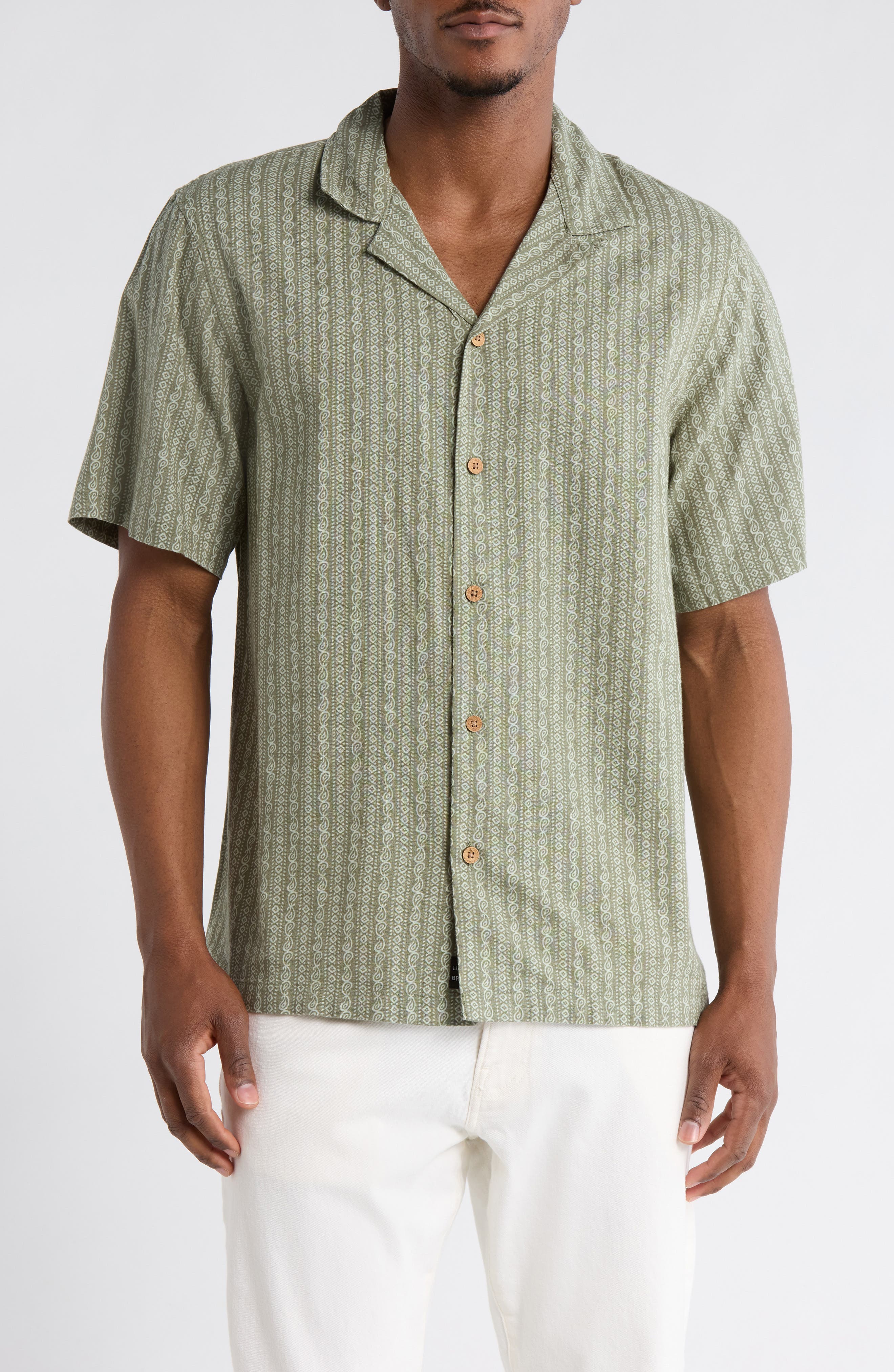 Lucky Brand Paisley Club Camp Shirt