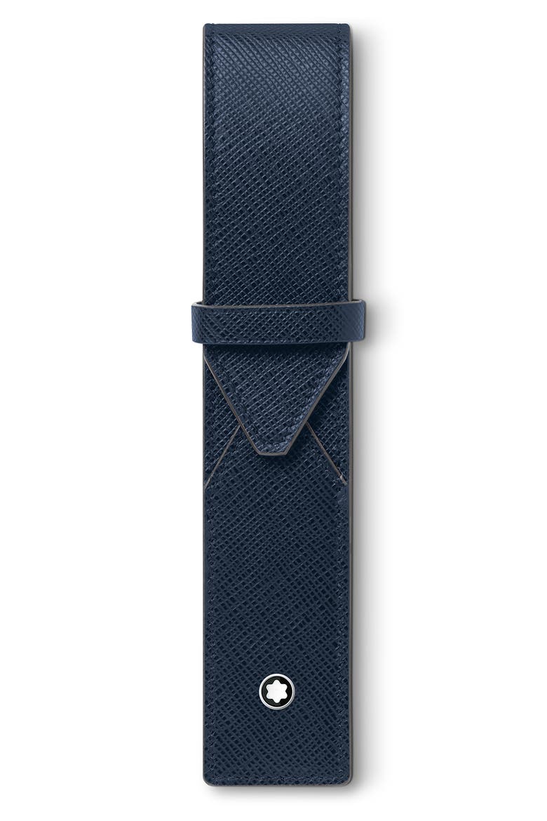 Sartorial Leather Pen Pouch, Main, color, BLUE
