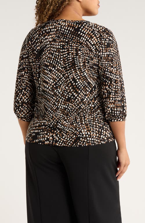 Jones New York Scattered Dot Top In Black
