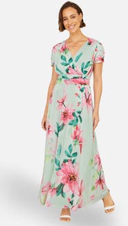 Yumi Mesh Floral Maxi Dress