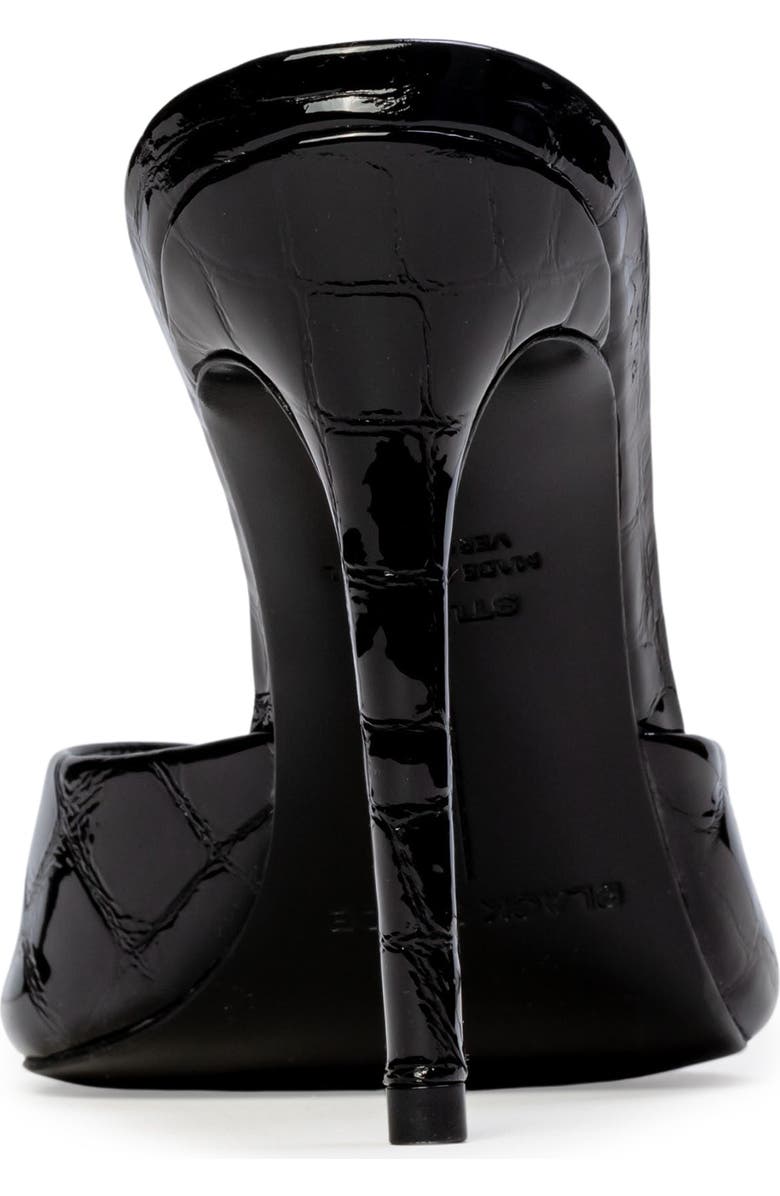 BLACK SUEDE STUDIO Brea 100 Croc Mule, Alternate, color, Black Croc Patent Leather