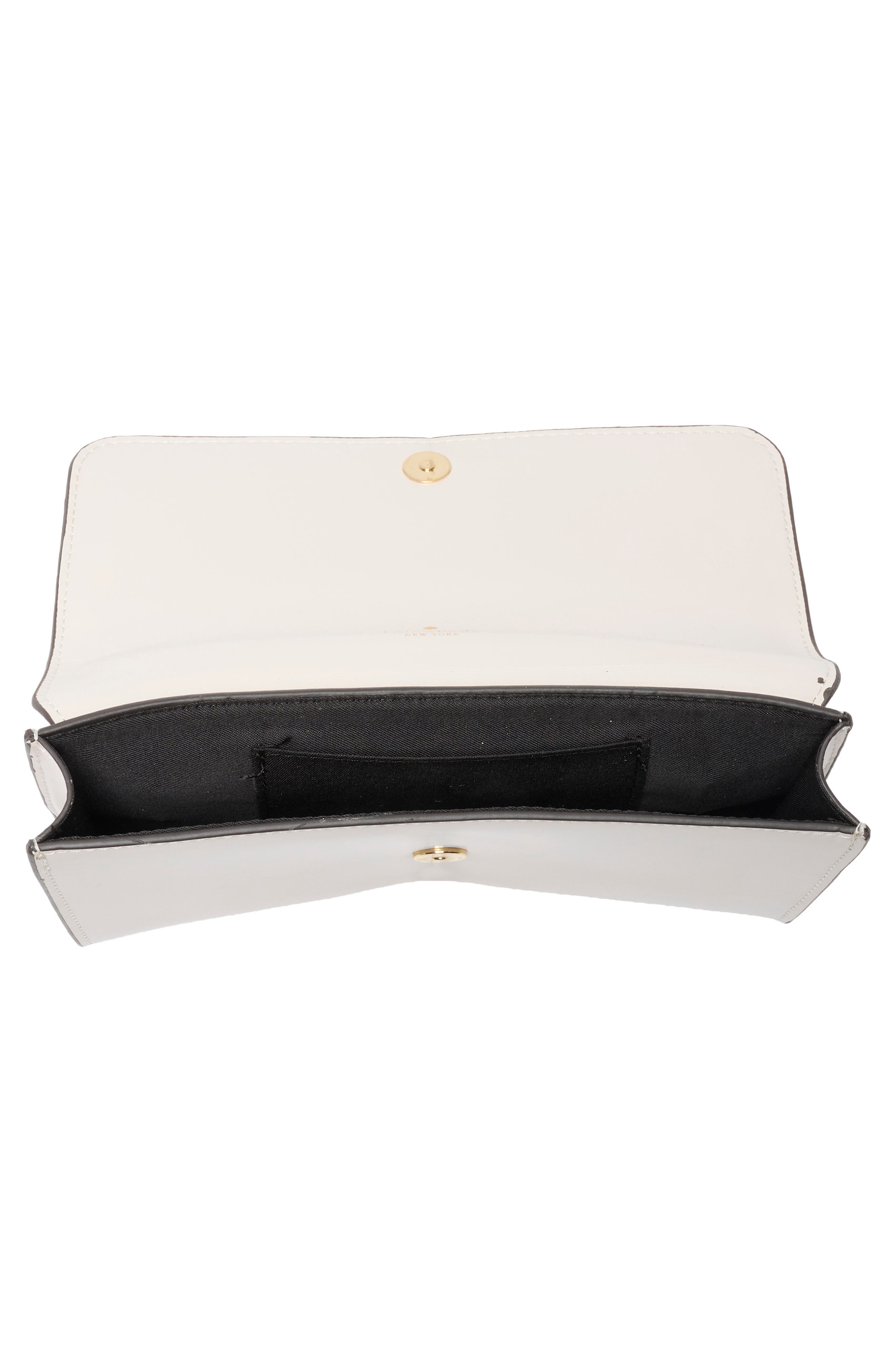 bow leather belt bag, Alternate, color, CREAM / POLISHED GOLD