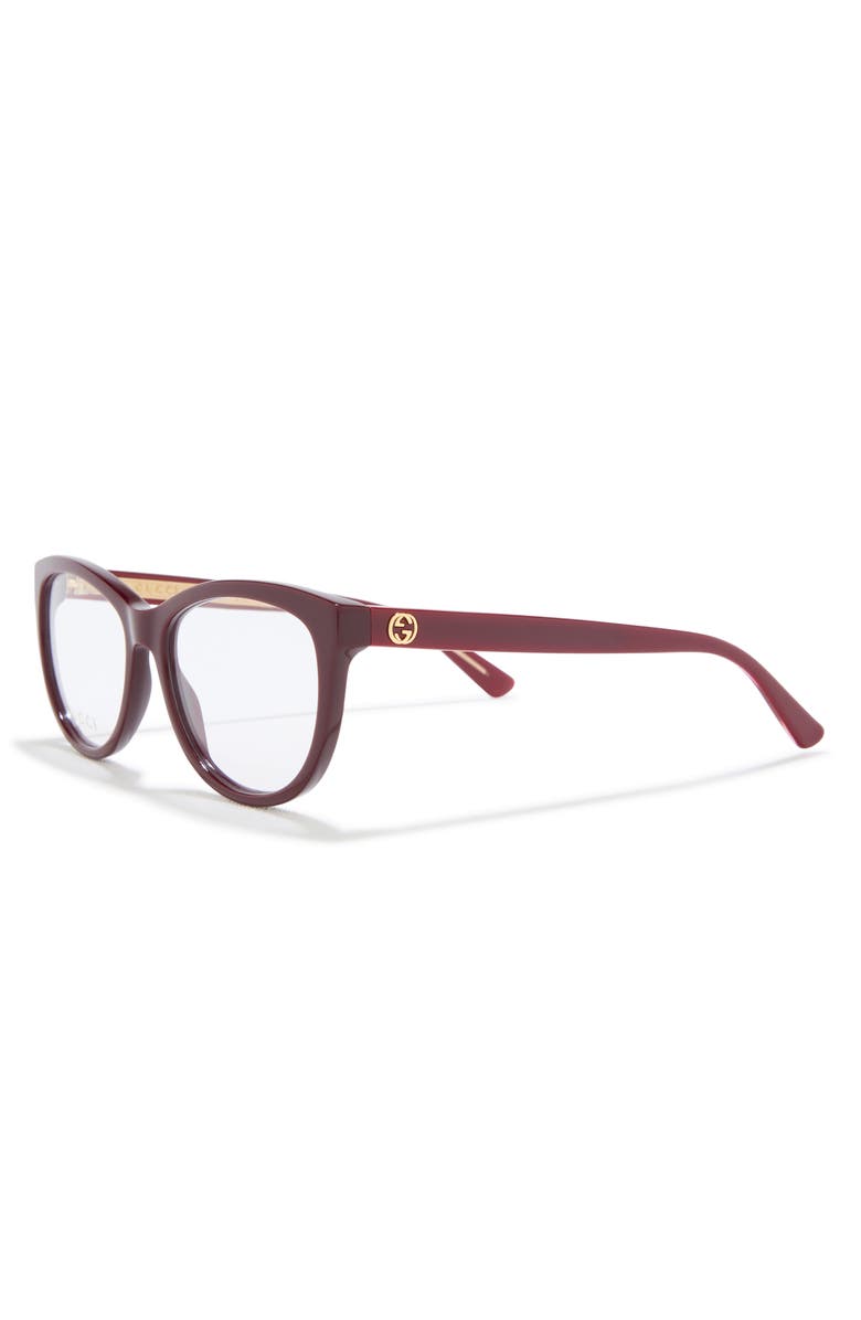 Gucci 53mm Round Optical Glasses, Alternate, color,
