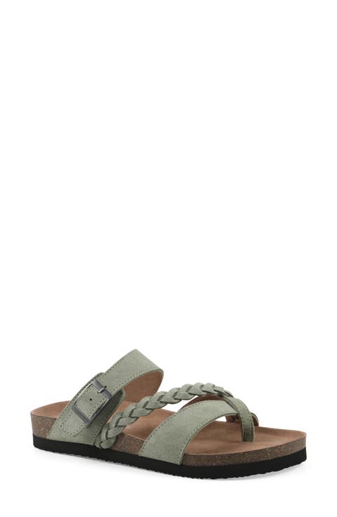 Hazy Leather Footbed Sandal
