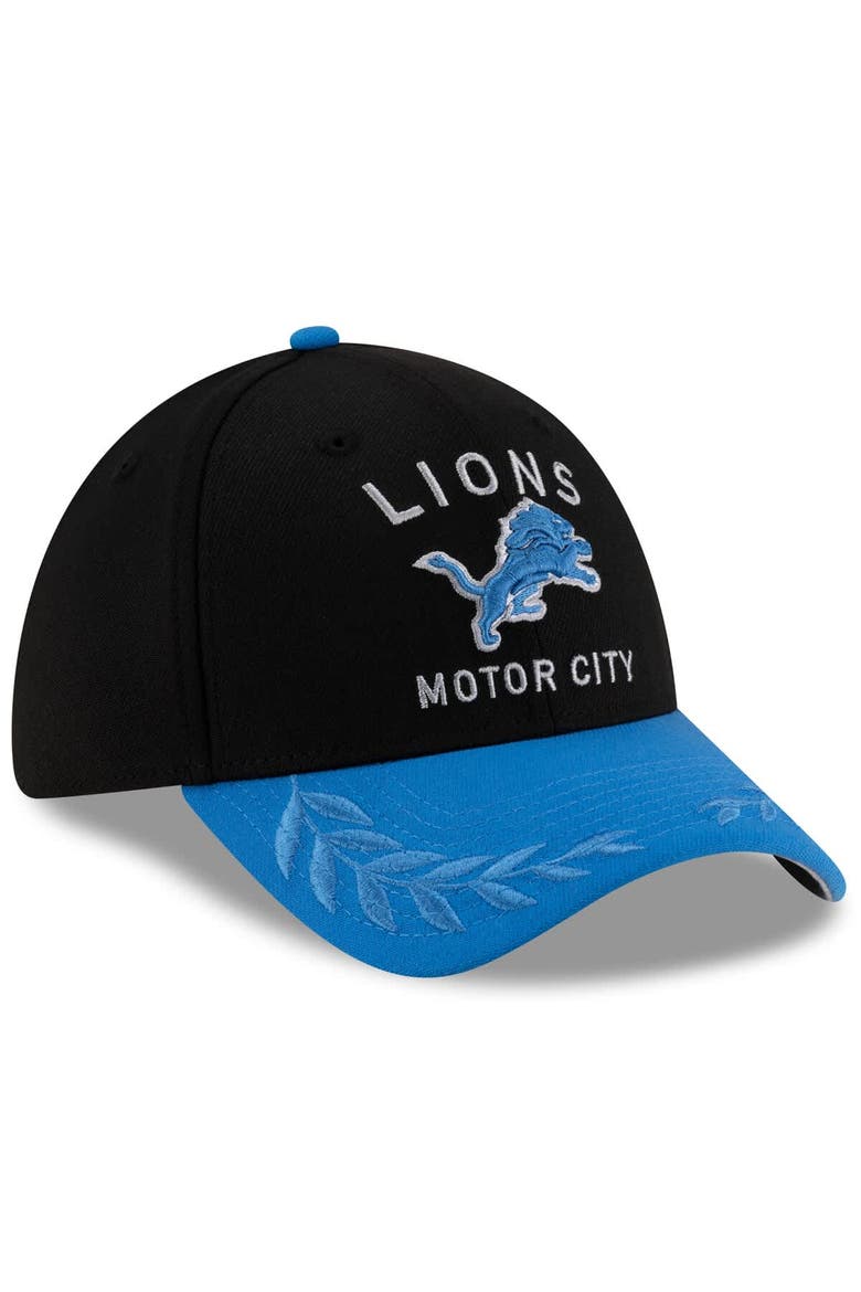 Men's New Era  Black/Blue Detroit Lions 2025 NFL Draft 39THIRTY Flex Hat, Alternate, color, Black