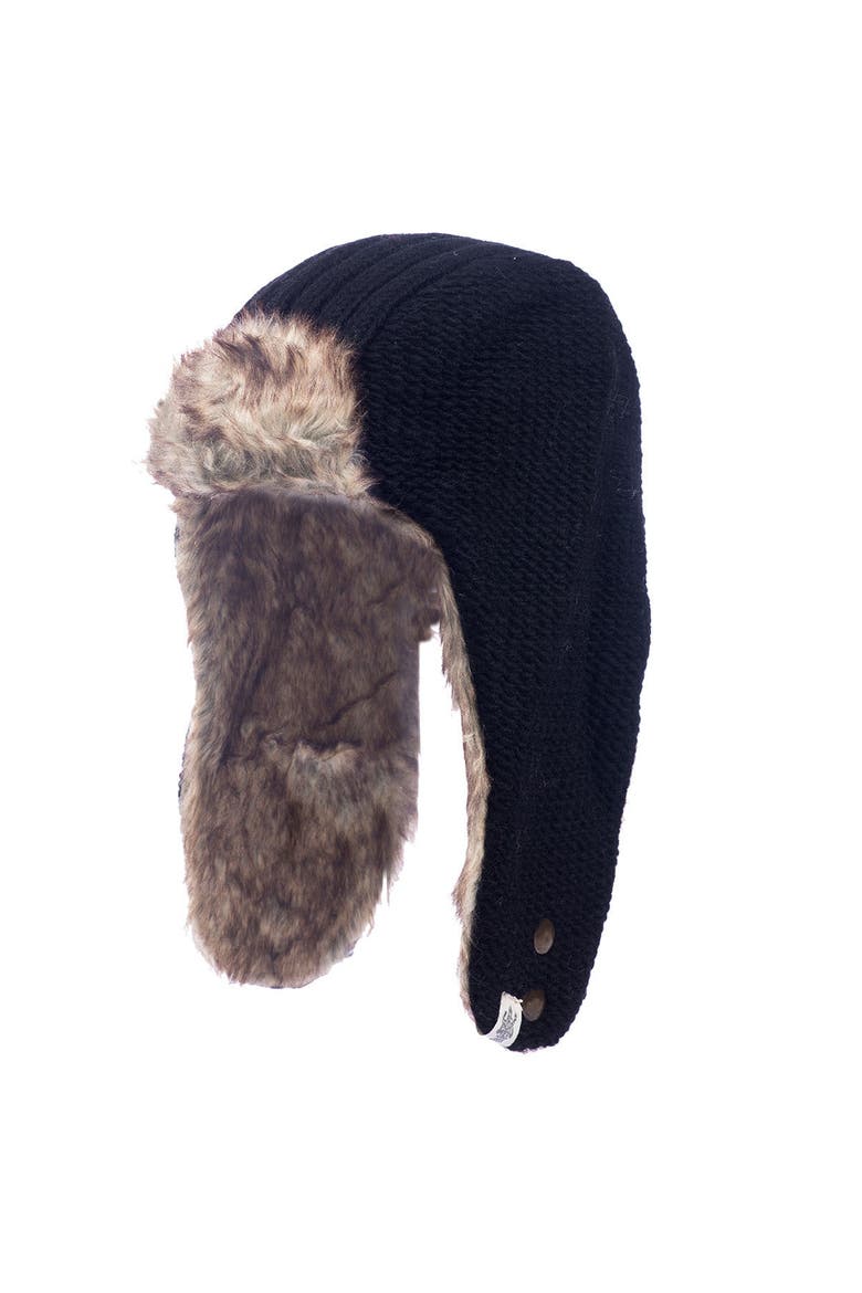 Winter Trapper Hat, Main, color, Black