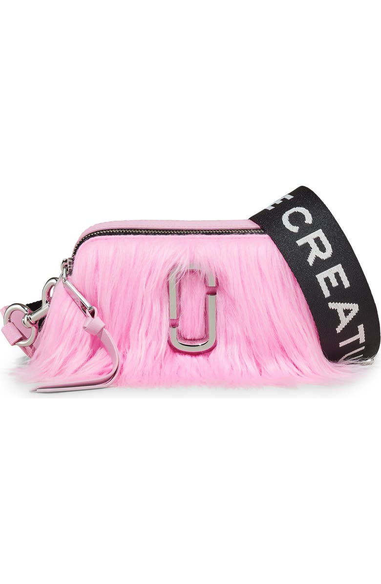 Marc Jacobs Snapshot Faux Fur Crossbody Bag, Main, color,