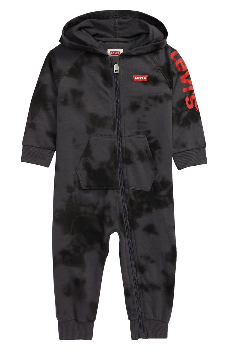 Levi's <sup>®</sup> Tie Dye Hooded Romper, Main, color, 