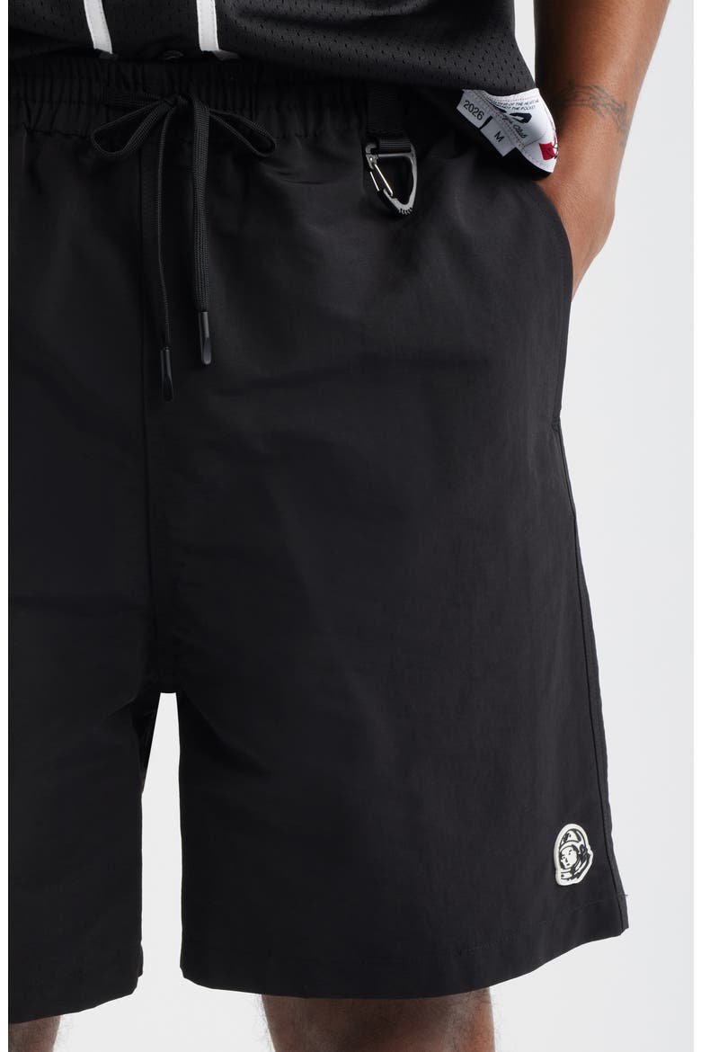 Shibuya Nylon Drawstring Shorts, Alternate, color, BLACK