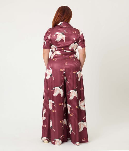 Unique Vintage Plus Size 1940s Flare Leg Jumpsuit In Blue