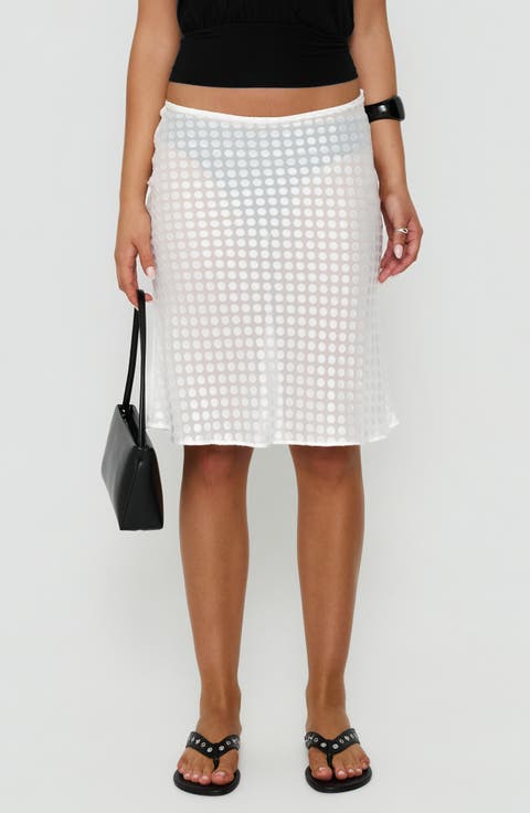 Evangela Sheer Midi Skirt