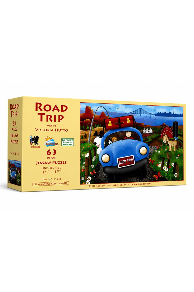 Road Trip 63 piece Jigsaw Puzzle for Adults, Main, color, Multicolor