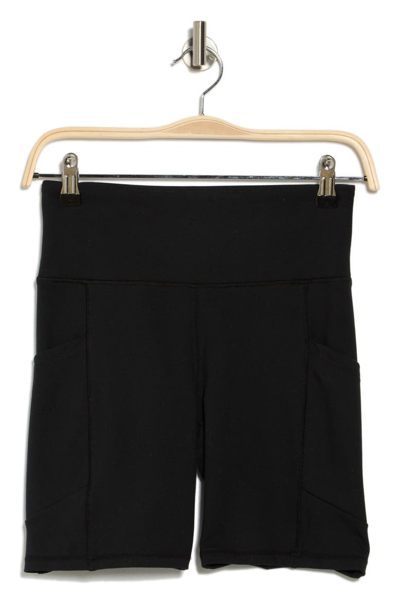 Lucy High Waist Bike Shorts, Alternate, color, BLACK