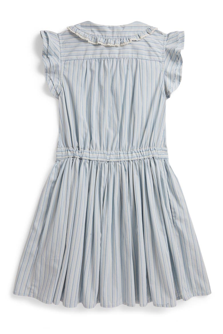 Kids' Striped Cotton Poplin Dress, Alternate, color, LIGHT BLUE-NAVY MULTI