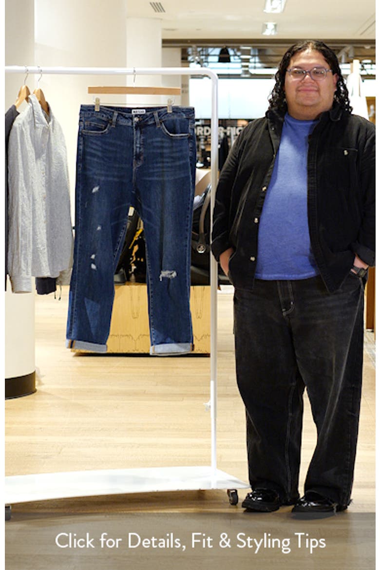 High Waist Distressed Straight Leg Jeans video