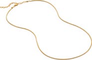 Monica Vinader Thin Snake Chain Necklace
