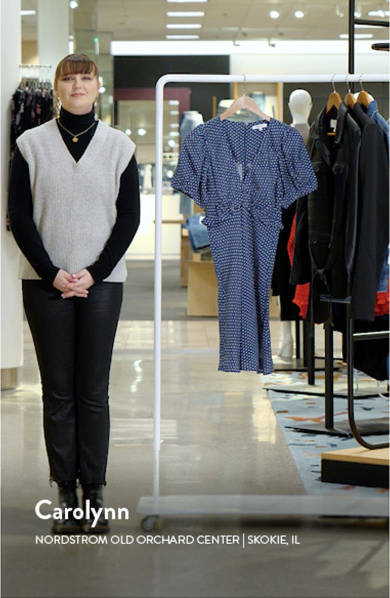 Polka Dot Puff Sleeve Ruffle Minidress, sales video thumbnail