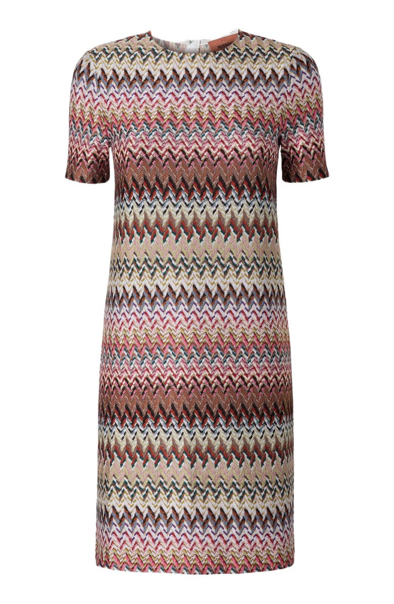 Missoni Half-sleeved Dress In Zigzag Viscose Blend, Alternate, color, Multicoloured