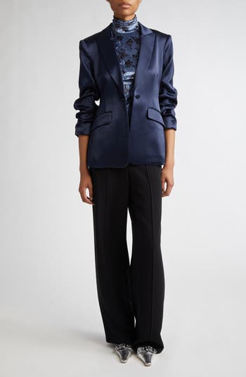 ジャケット Chain Trimmed Satin Blazer Cinq à Sept Cheyenne Satin Blazer | Nordstromrack