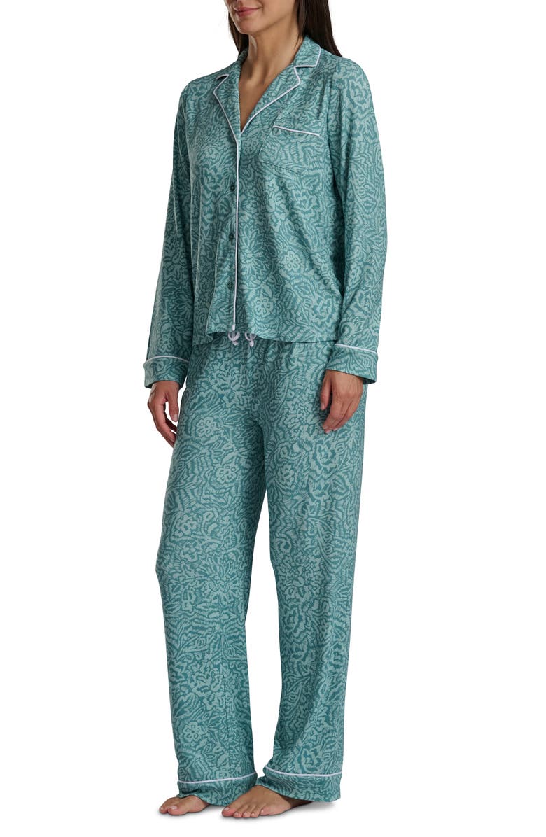 Splendid Print Long Sleeve Pajamas, Alternate, color, Dashing Garden
