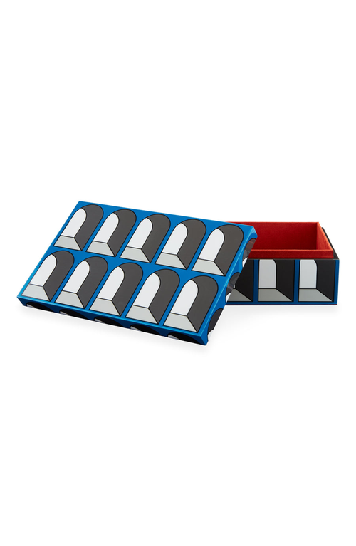 Jonathan Adler Arcade Lacquer Box In Blue