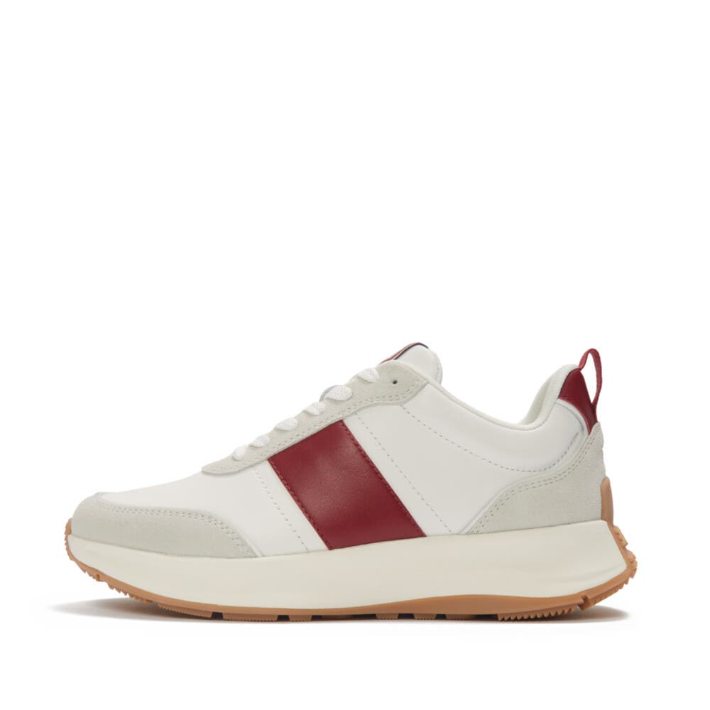 FitFlop F-Mode Flow Flatform Sneakers, Alternate, color, Urban White/Burnt Berry