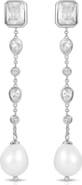 Ettika Gleaming Cubic Zirconia Linear Earrings