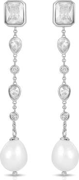 Ettika Gleaming Cubic Zirconia Linear Earrings