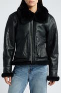 Schott NYC B-3 Genuine Shearling Lined Leather Bomber Jacket