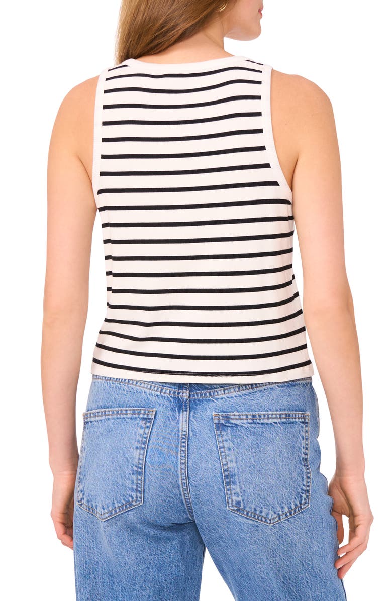 Vince Camuto Stripe Crop Tank, Alternate, color, Birch
