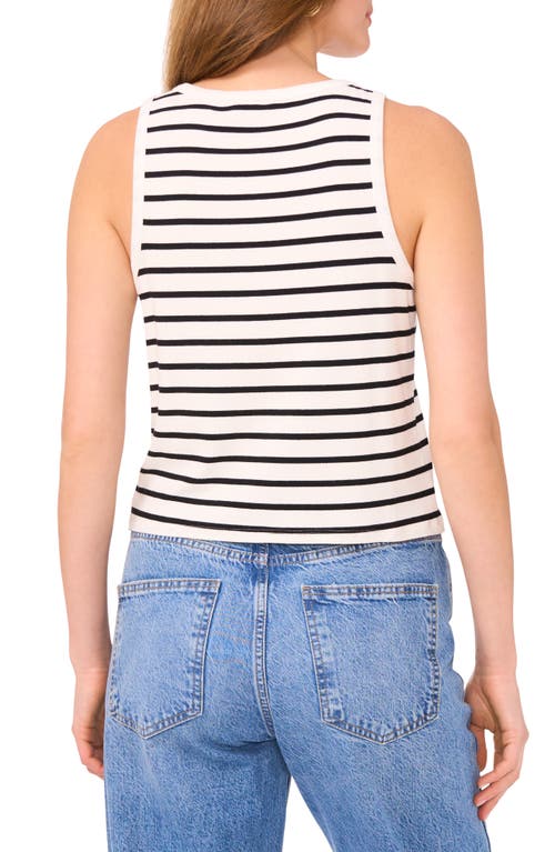 Vince Camuto Stripe Crop Tank In Brown