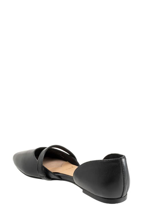 Trotters Emory D'orsay Pointed Toe Flat In Black