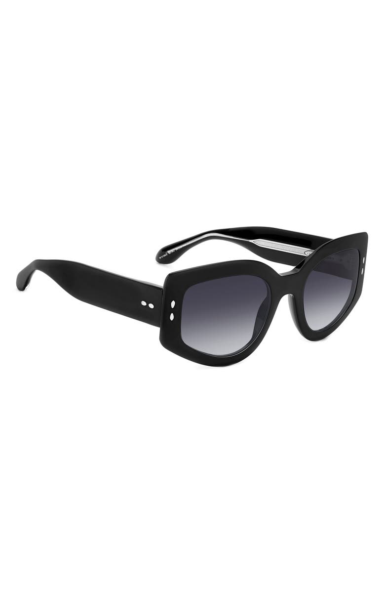Isabel Marant 54mm Gradient Cat Eye Sunglasses, Alternate, color, Black/ Grey Shaded