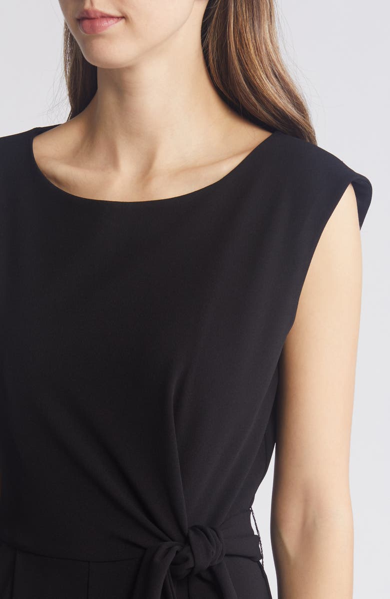 Tahari ASL Side Tie Scuba Crepe Crop Wide Leg Jumpsuit, Alternate, color, 