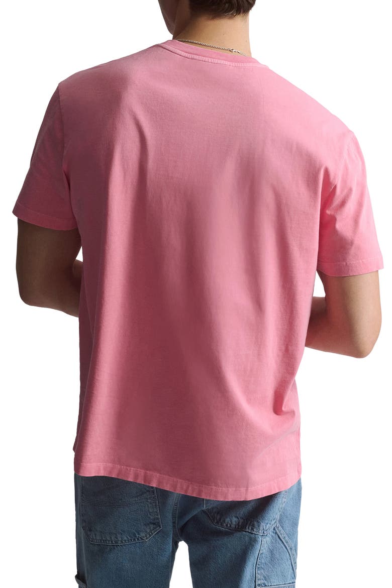 Logo Appliqué Cotton T-Shirt, Alternate, color, FLAMINGO PLUME