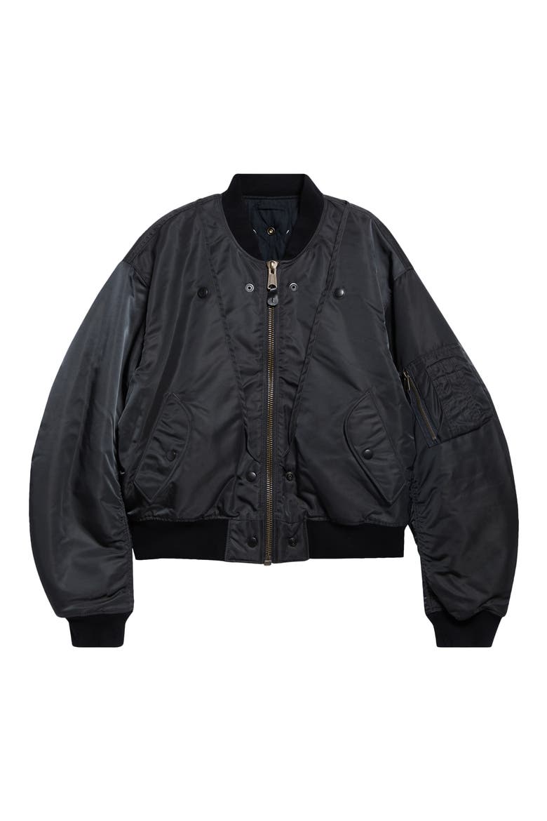 Reversible Bomber Jacket, Main, color, DARK GREY