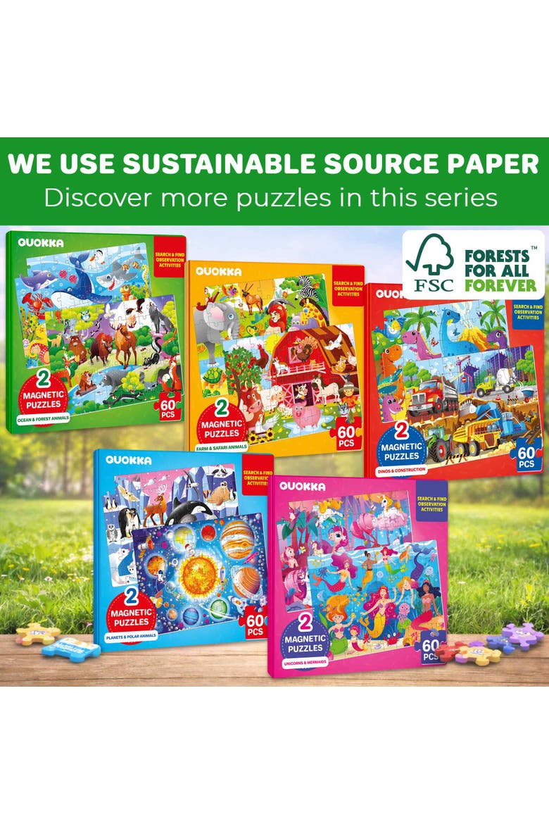 60 Pieces Magnetic Jigsaw Puzzles for Toddlers, Alternate, color, Farm