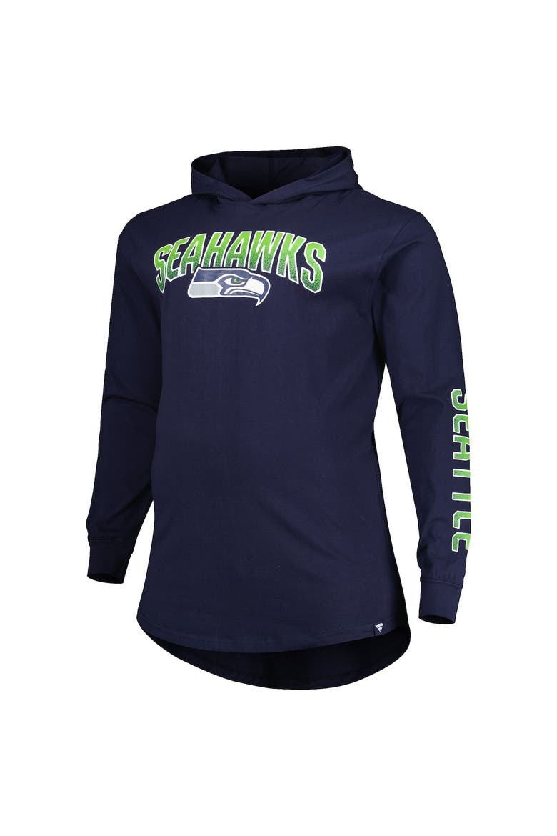 Men's Fanatics Branded College Navy Seattle Seahawks Big & Tall Front Runner Pullover Hoodie, Alternate, color, Navy