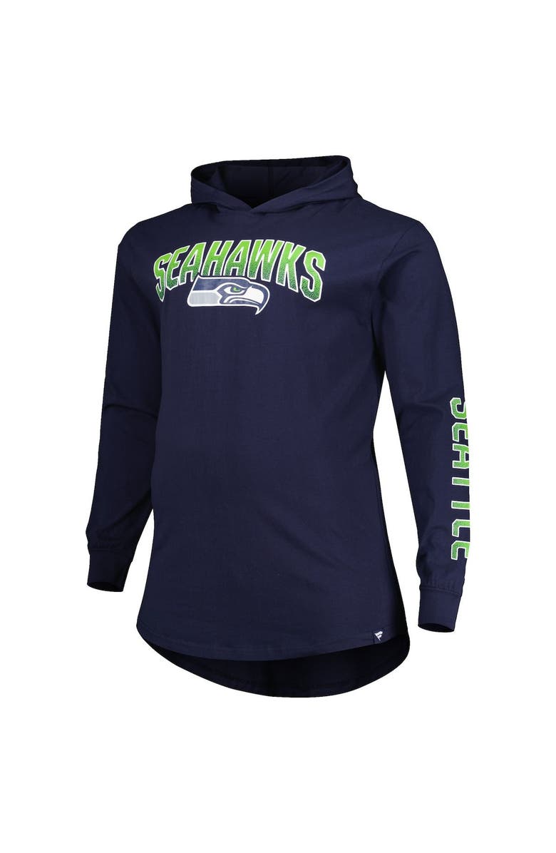 FANATICS Men's Fanatics Branded College Navy Seattle Seahawks Big & Tall Front Runner Pullover Hoodie, Alternate, color, 
