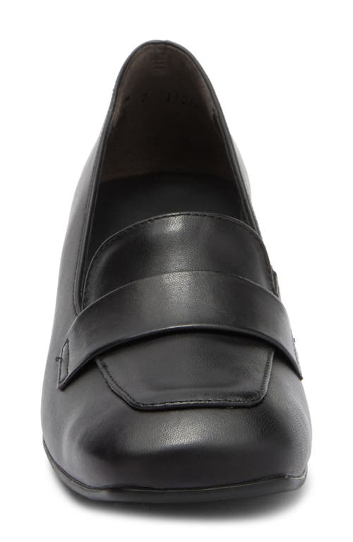 Paul Green Winona Loafer Pump In Black Leather