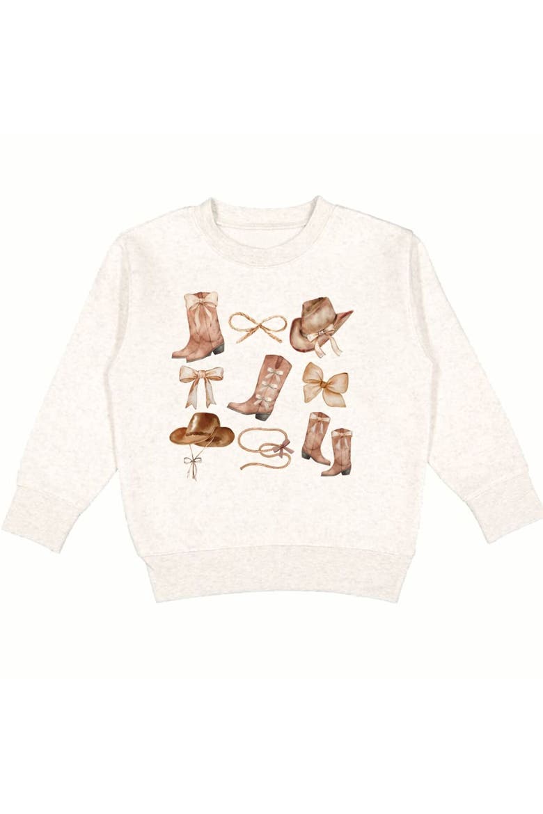 Cowgirl Cutie Sweatshirt, Main, color, Brown Multicolor