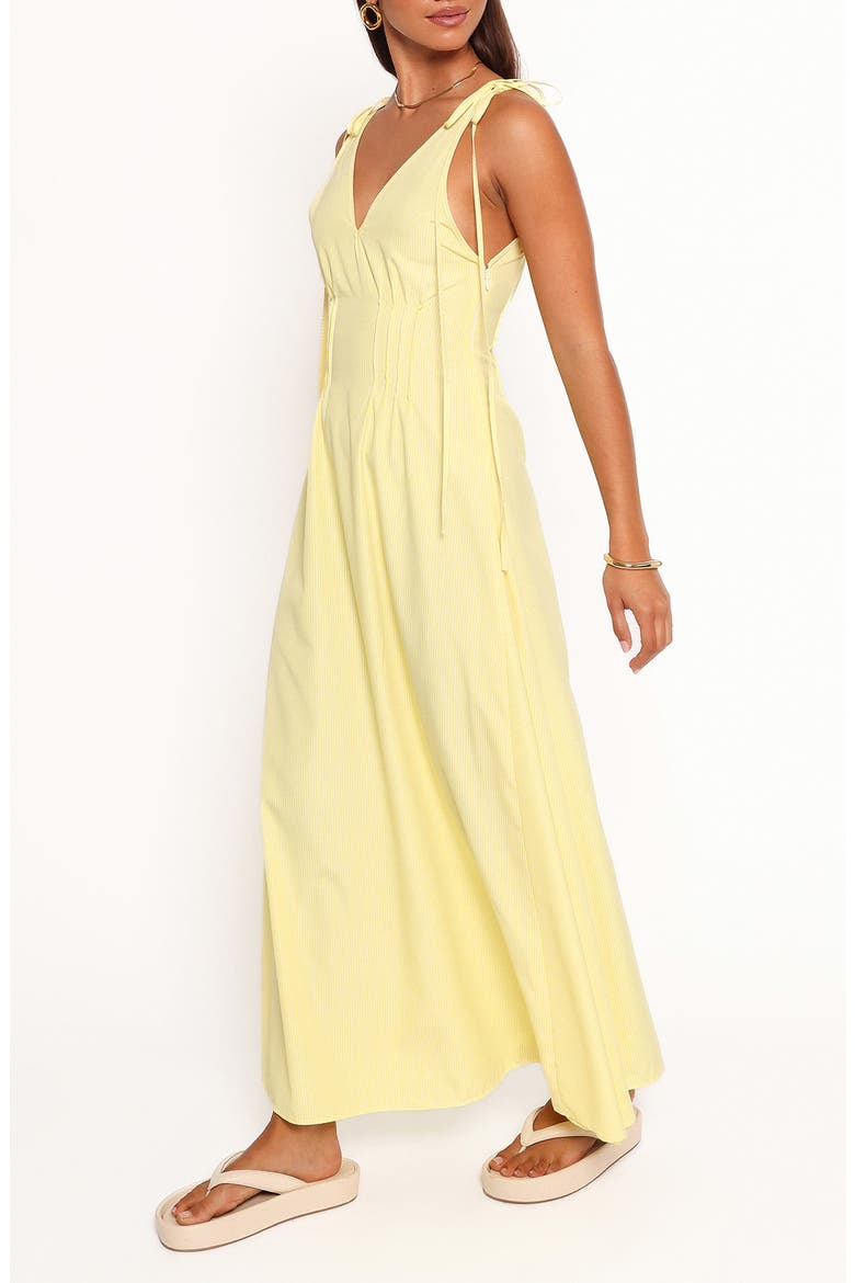 Jayne Pinstripe Maxi Dress, Alternate, color, YELLOW STRIPE