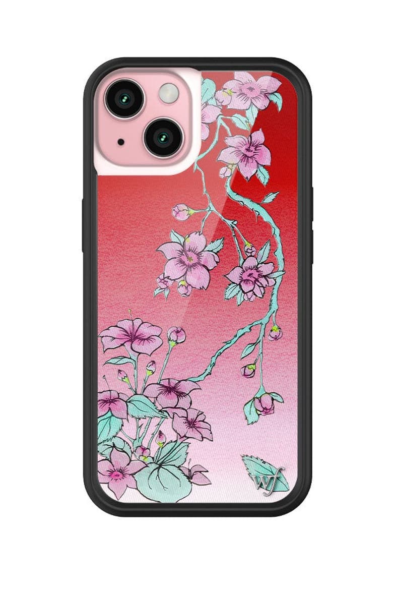 Serena Floral iPhone Case, Alternate, color, Red
