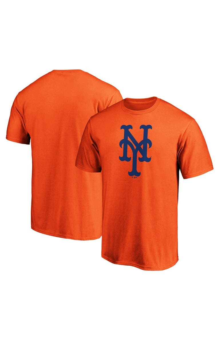 FANATICS Men's Fanatics Branded Orange New York Mets Official Logo T-Shirt, Main, color, 